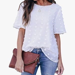 White Pom-Pom Blouse